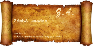 Zámbó Amadea névjegykártya